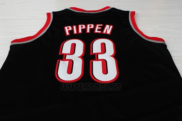 Camiseta Portland Trail Blazers Scottie Pippen #33 Negro